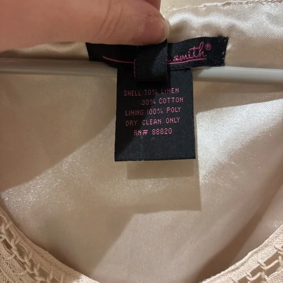 Willi Smith Cream Lace Tank Top - Picture 4 of 4